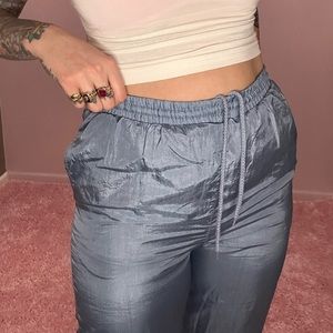 Vintage 90s light blue wind pants size medium